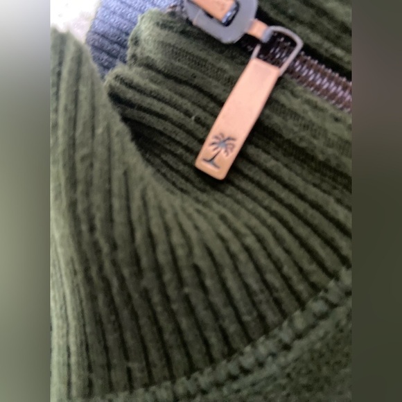 Tommy Bahama Quarter Zip Mock Turtleneck Reversible Gray Olive Green Men’s Large - Picture 4 of 8
